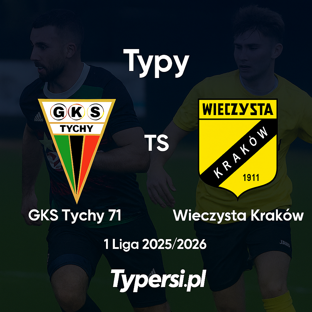 Typy bukmacherskie 1 Liga 2025/2026 : GKS Tychy 71 vs Wieczysta Kraków - 13 kolejka