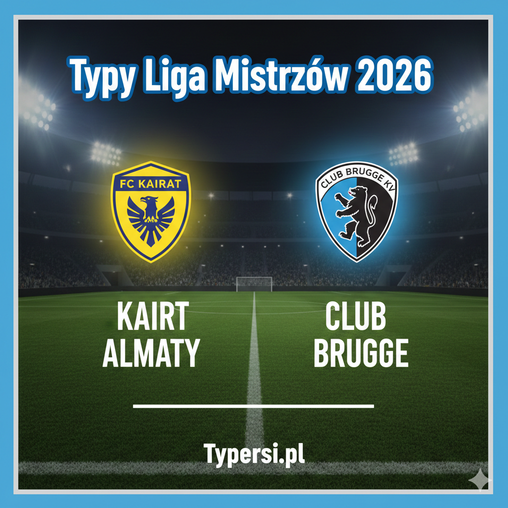 Typy Liga Mistrzów 2026 : Kairat Almaty vs Club Brugge - 7 kolejka
