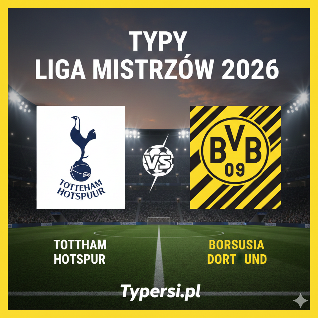 Typy Liga Mistrzów 2026 : Tottenham Hotspur vs Borussia Dortmund - 7 kolejka