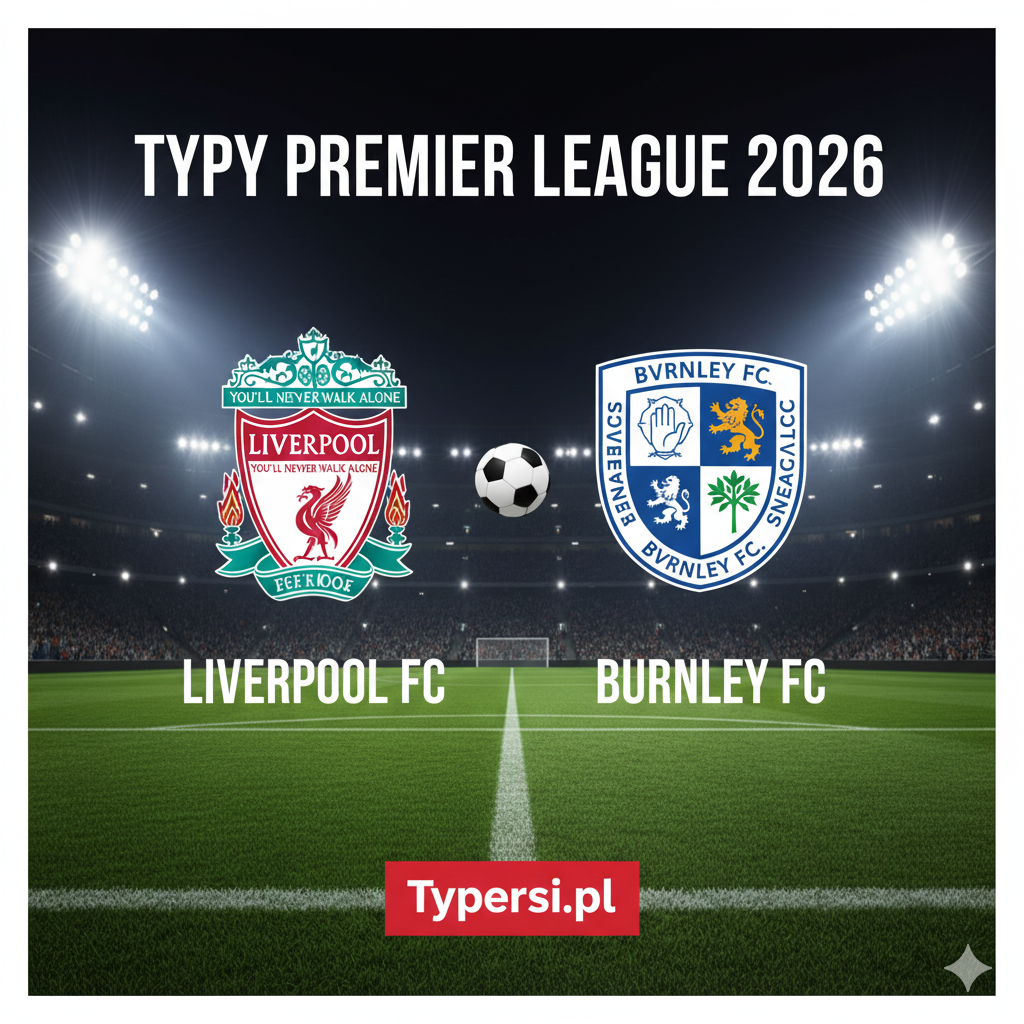 Typy bukmacherskie Premier League 2026 : Liverpool vs Burnley - 22 kolejka