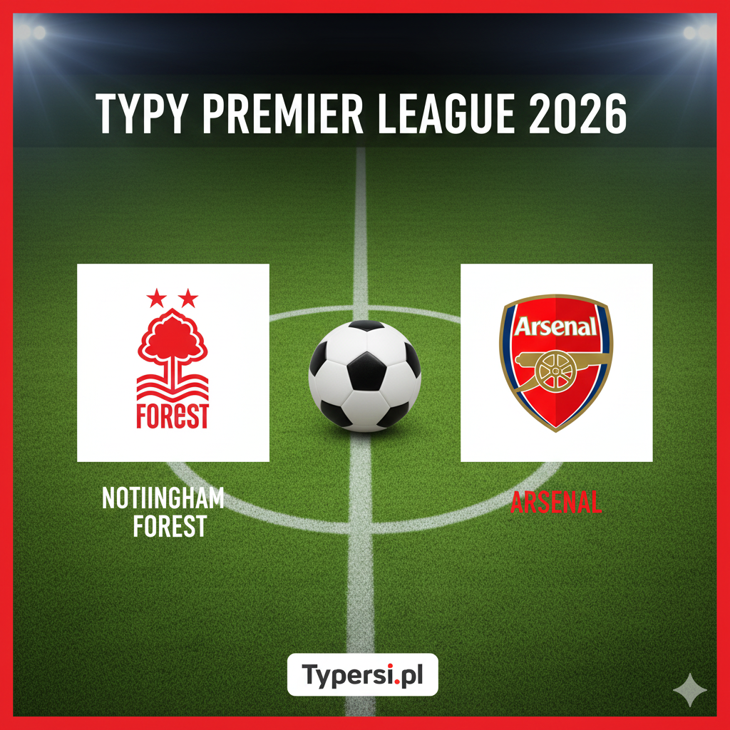 Typy bukmacherskie Premier League 2026 : Nottingham Forest vs Arsenal - 22 kolejka