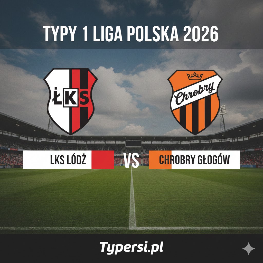 Typy 1 liga polska 2026 : ŁKS Łódź vs Chrobry Głogów - 21 kolejka