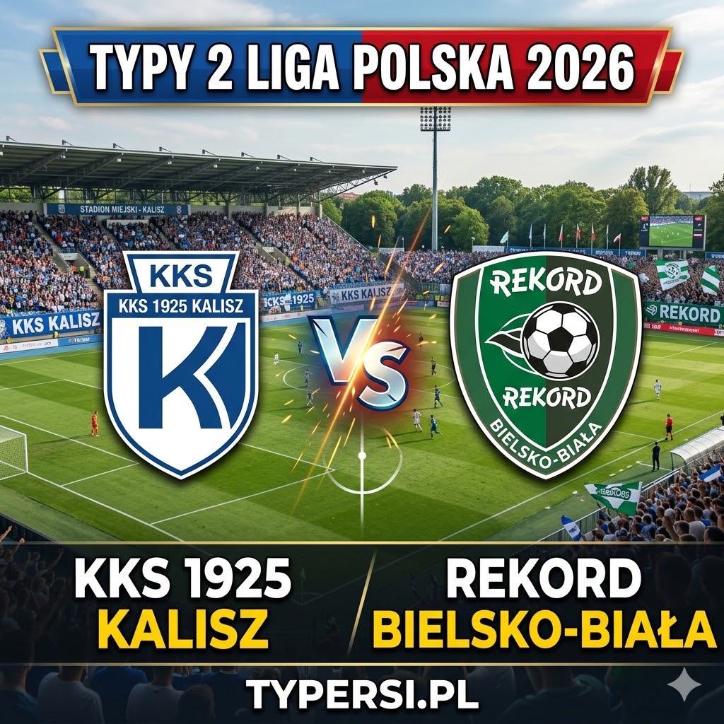 Typy Bukmacherów 2 liga polska 2026 : KKS 1925 Kalisz vs Rekord Bielsko-Biała - 24 kolejka