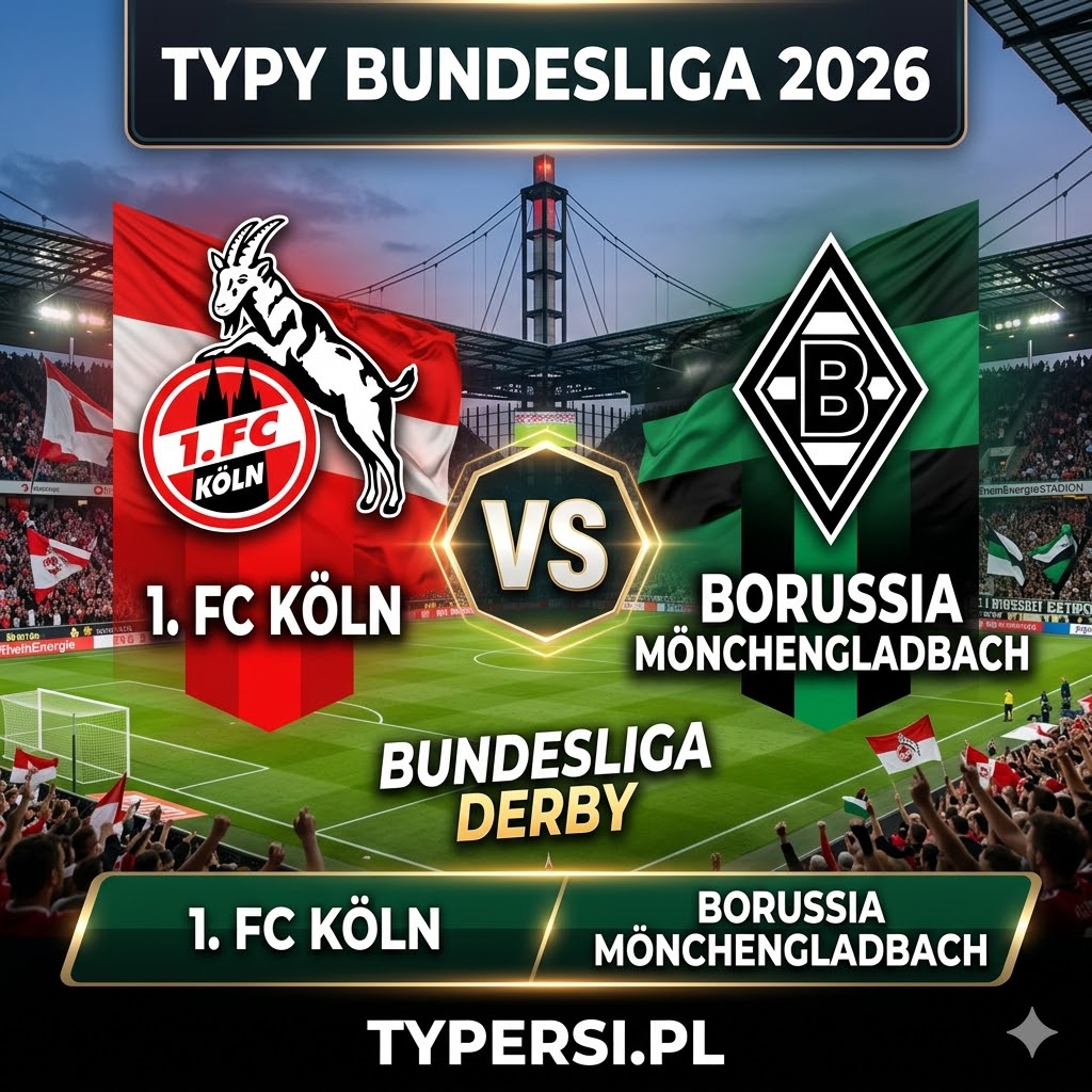Typy Bukmacherów Bundesliga 2026 : FC Koeln vs Borussia Moenchengladbach - 27 kolejka