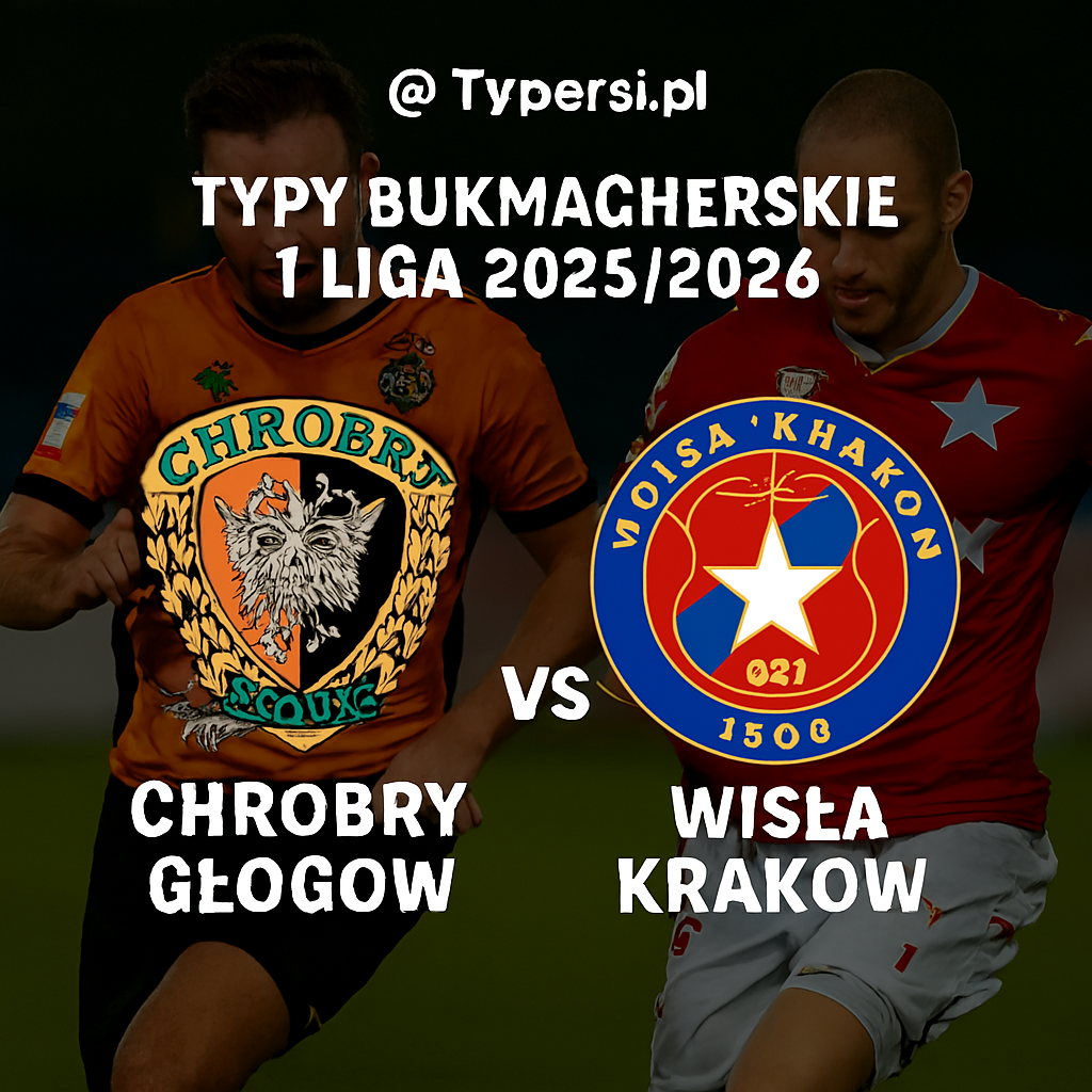 Typy Bukmacherskie 1 Liga 2025/2026 : Chrobry Głogów vs Wisła Kraków - 15 kolejka