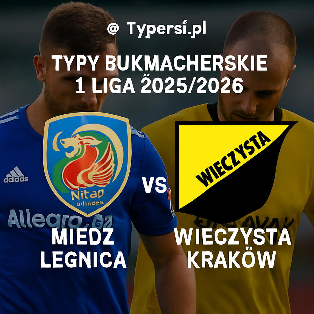 Typy Bukmacherskie 1 Liga 2025/2026 : Miedź Legnica vs Wieczysta Kraków - 15 kolejka