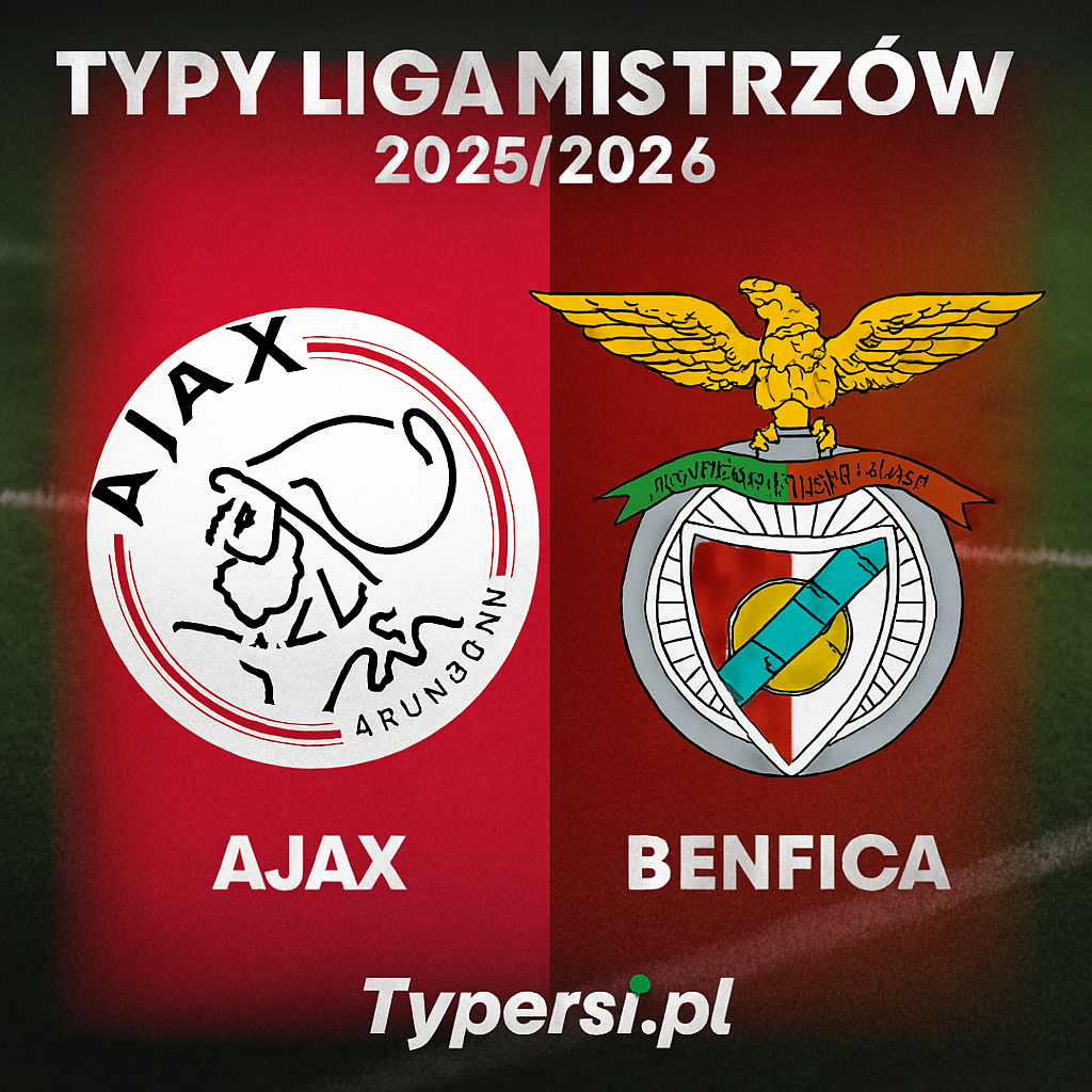 Typy Liga Mistrzów 2025/2026 : Ajax vs Benfica - 5 kolejka