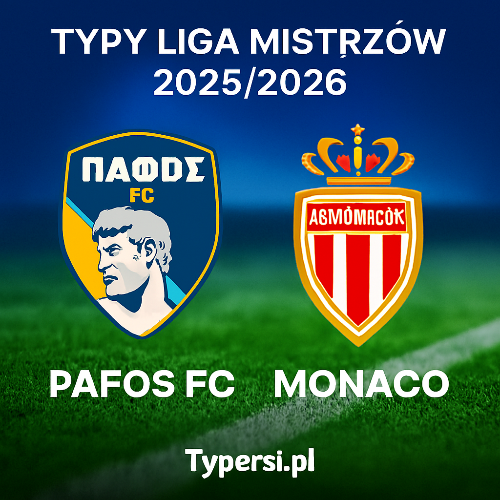 Typy Liga Mistrzów 2025/2026 : Pafos FC vs Monaco - 5 kolejka