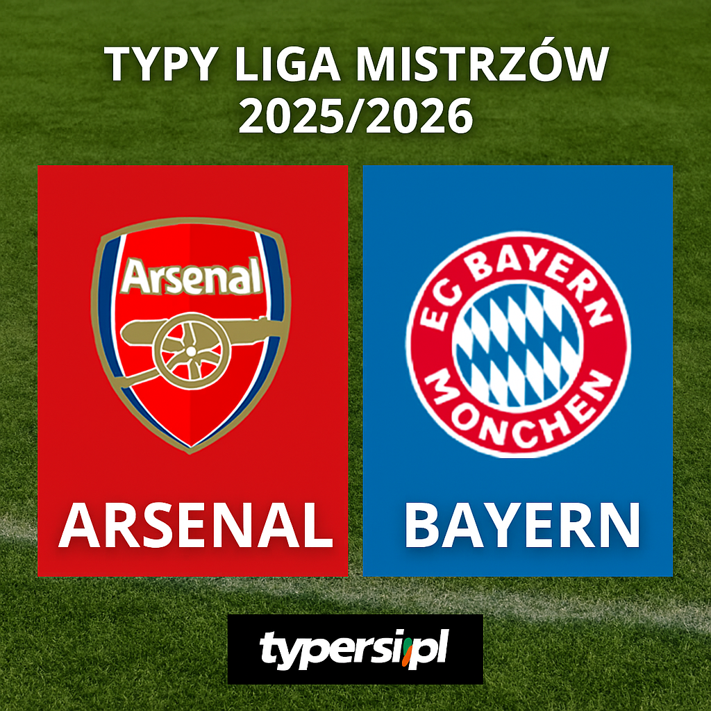 Typy Liga Mistrzów 2025/2026 : Arsenal vs Bayern Monachium - 5 kolejka