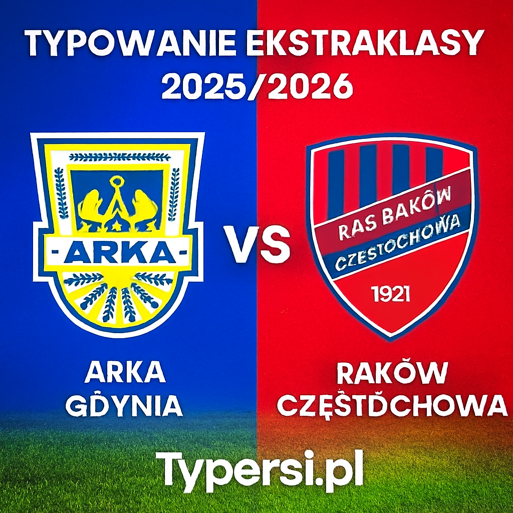 Typowanie Ekstraklasy 2025/2026: Arka Gdynia vs Raków Częstochowa - 17 kolejka