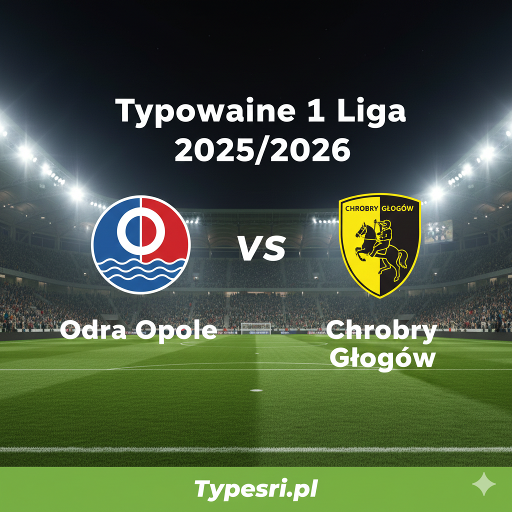 Typowanie 1 Liga  2025/2026: Odra Opole vs Chrobry Głogów - 18 kolejka