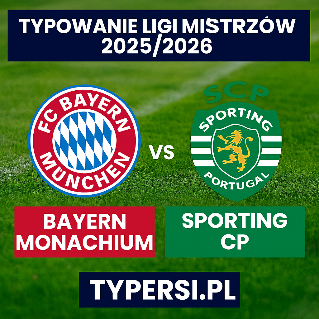 Typowanie Ligi Mistrzów 2025/2026: Bayern Monachium vs Sporting CP - 6 kolejka