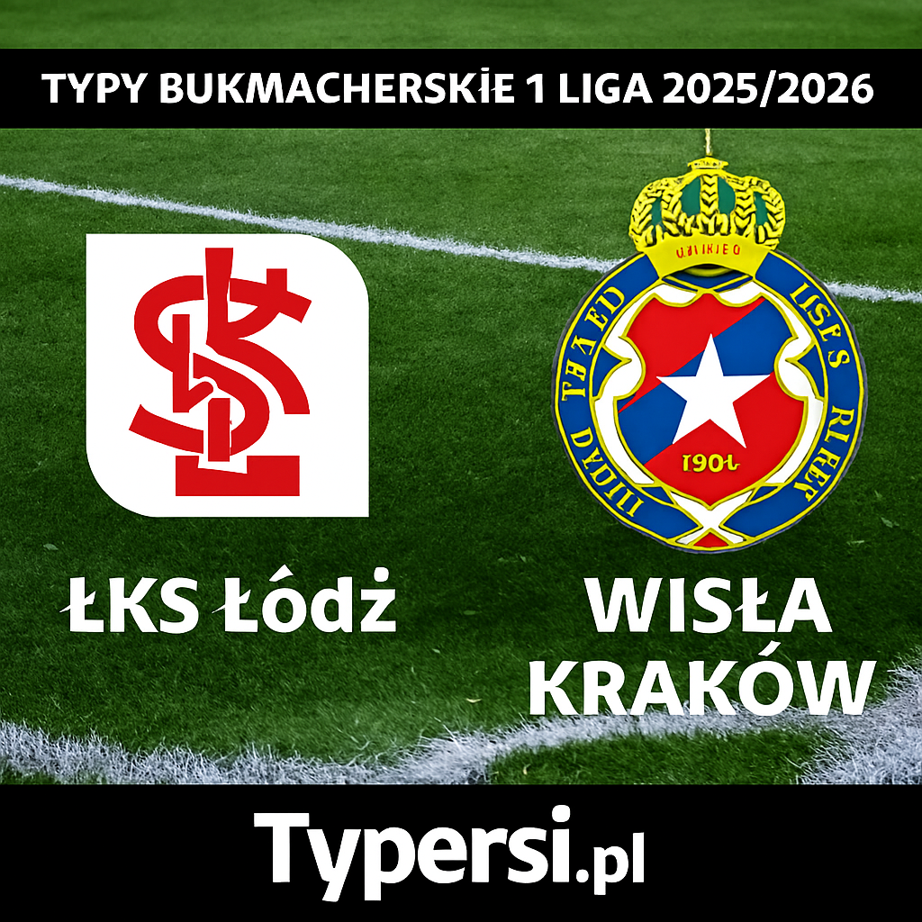 Typy bukmacherskie 1 Liga 2025/2026: ŁKS Łódź vs Wisła Kraków - 19 kolejka