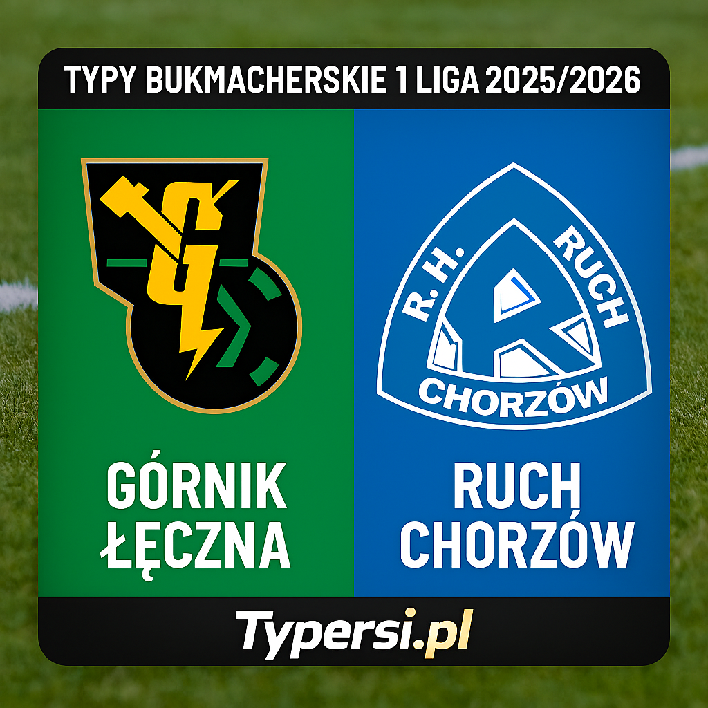 Typy bukmacherskie 1 Liga 2025/2026: Górnik Łęczna vs Ruch Chorzów - 19 kolejka