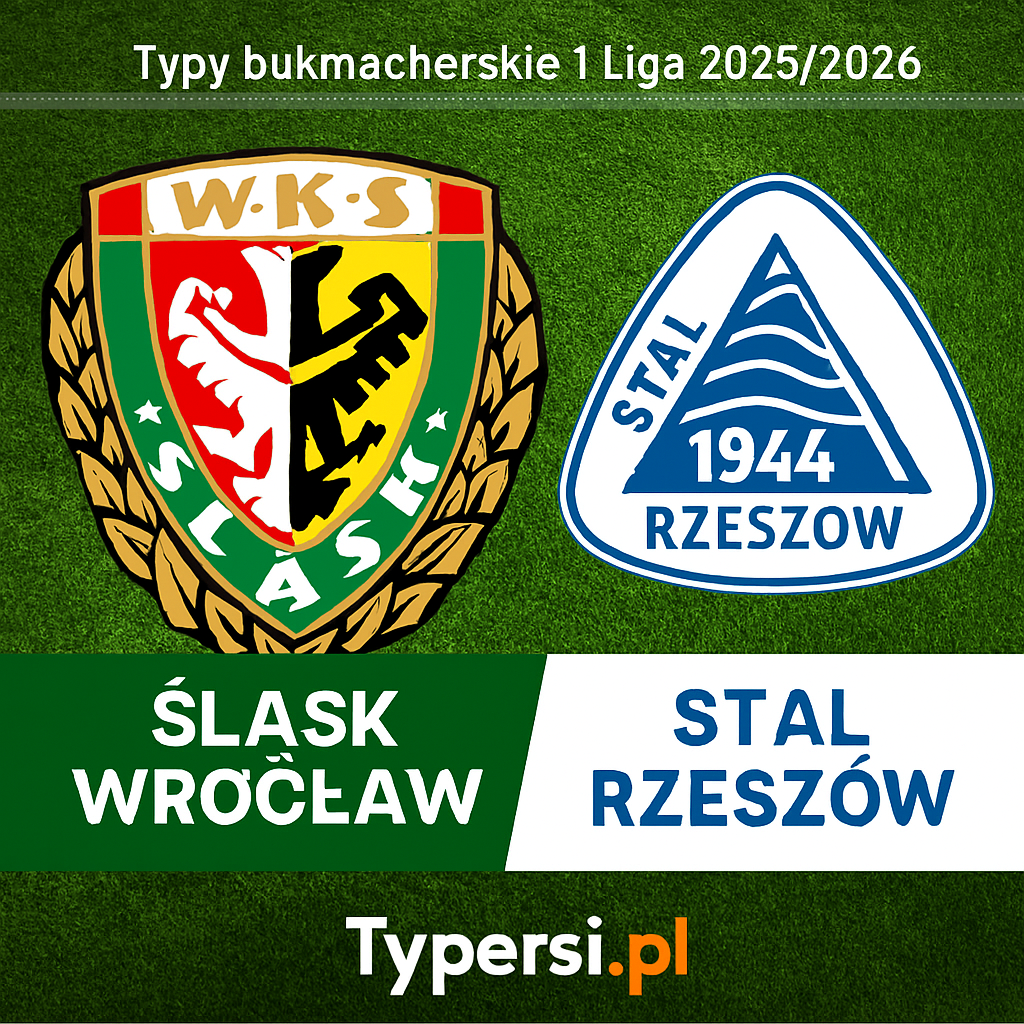 Typy bukmacherskie 1 Liga 2025/2026: Śląsk Wrocław vs Stal Rzeszów - 19 kolejka