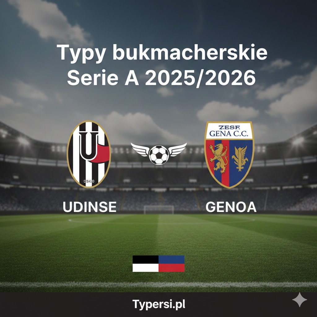 Typy bukmacherskie Serie A 2025/2026: Udinese vs Genoa - 13 kolejka