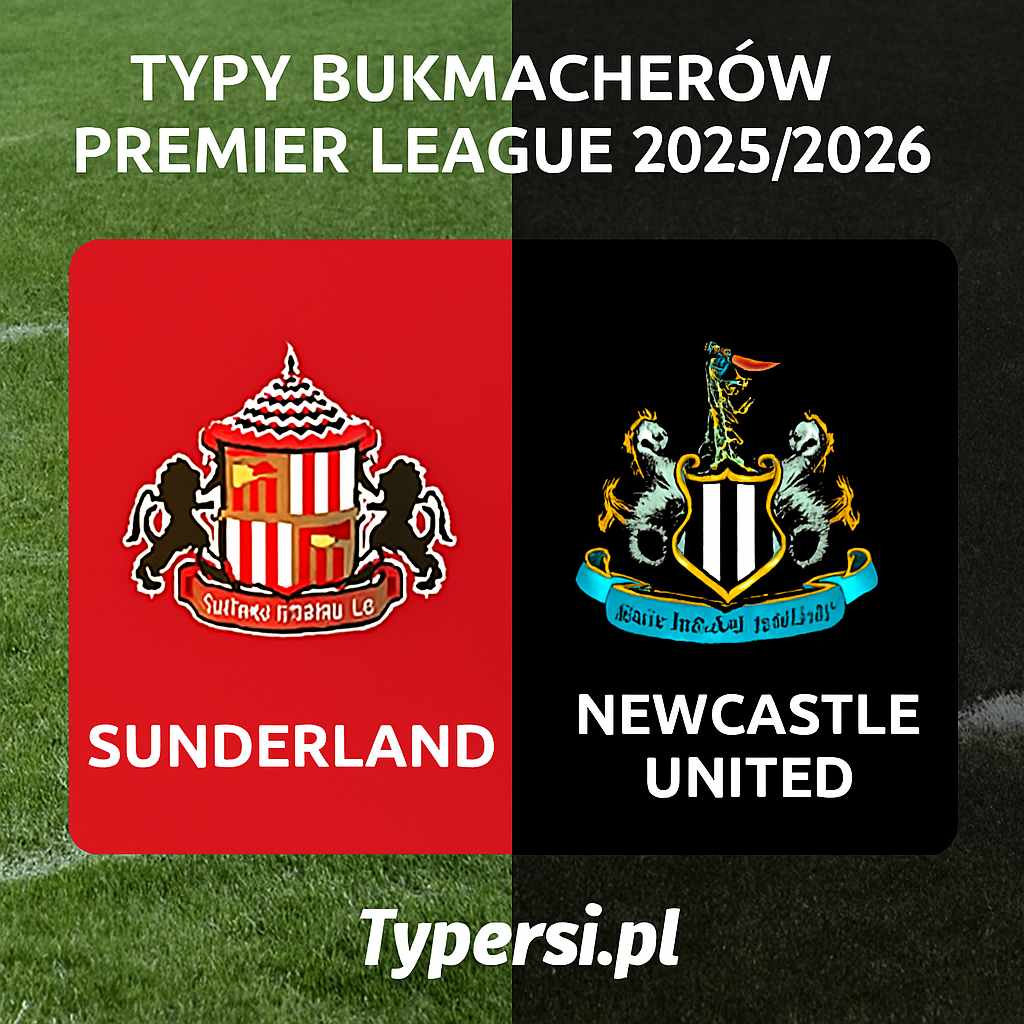 Typy bukmacherów Premier League 2025/2026: Sunderland vs Newcastle United - 16 kolejka