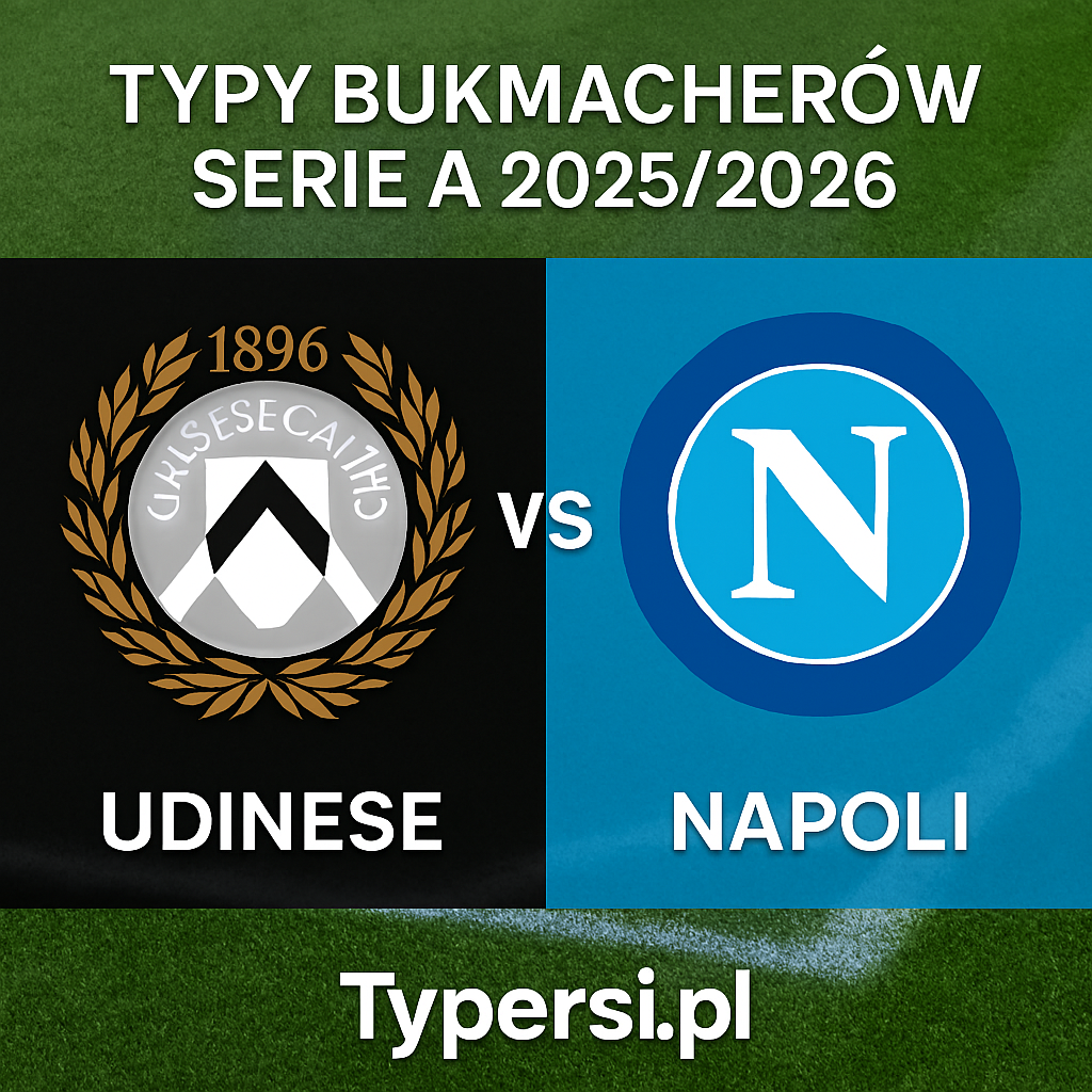 Typy bukmacherów Serie A 2025/2026: Udinese vs SSC Napoli - 15 kolejka