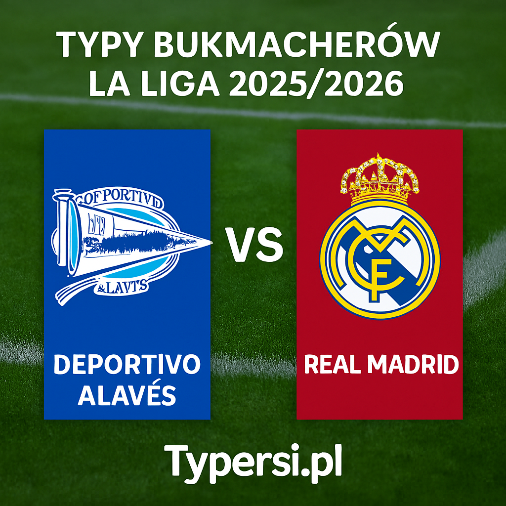 Typy bukmacherów La Liga 2025/2026: Deportivo Alaves vs Real Madrid - 17 kolejka