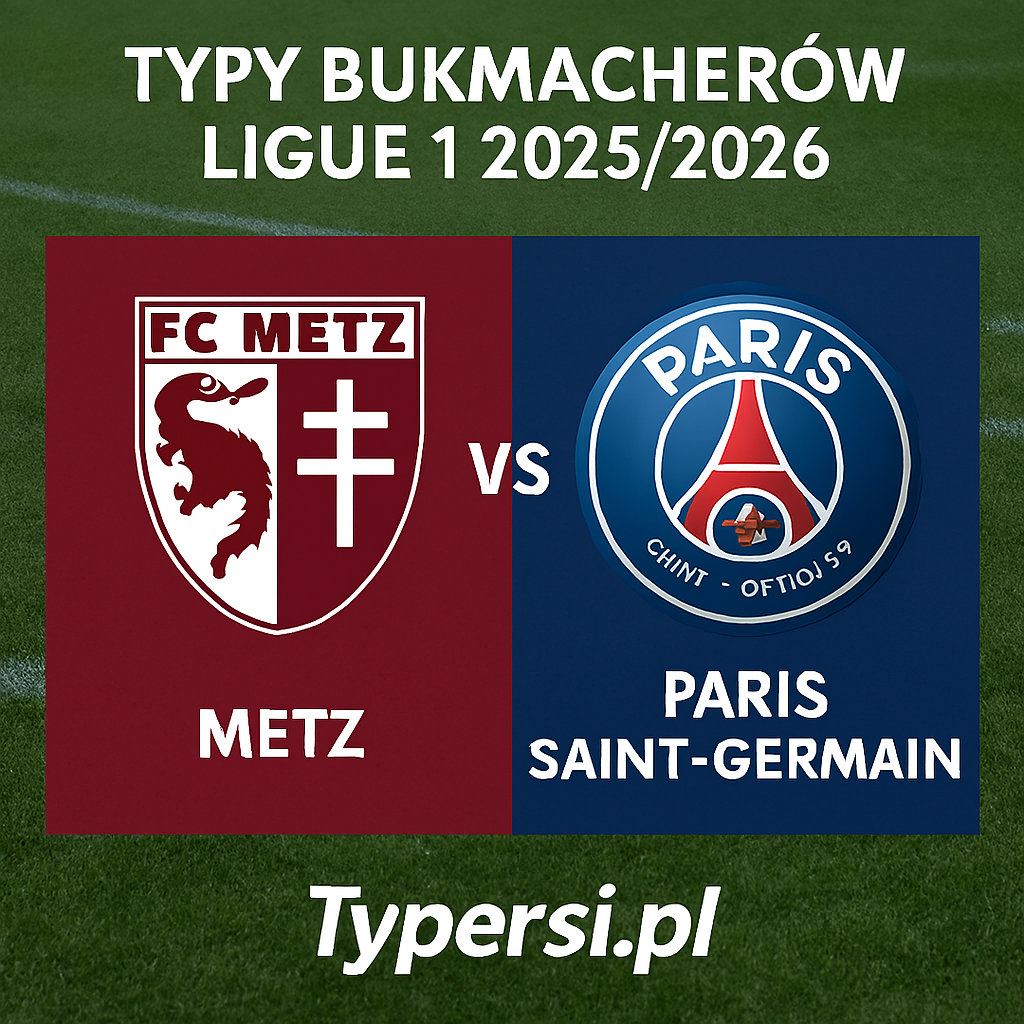 Typy bukmacherów Ligue 1 2025/2026: Metz vs Paris Saint-Germain - 16 kolejka