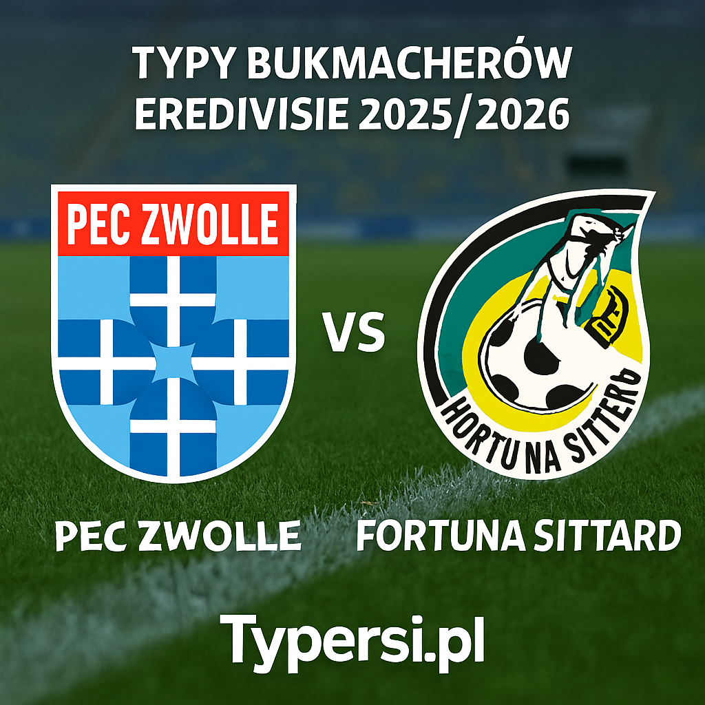 Typy bukmacherów Eredivisie 2025/2026: PEC Zwolle vs Fortuna Sittard - 16 kolejka
