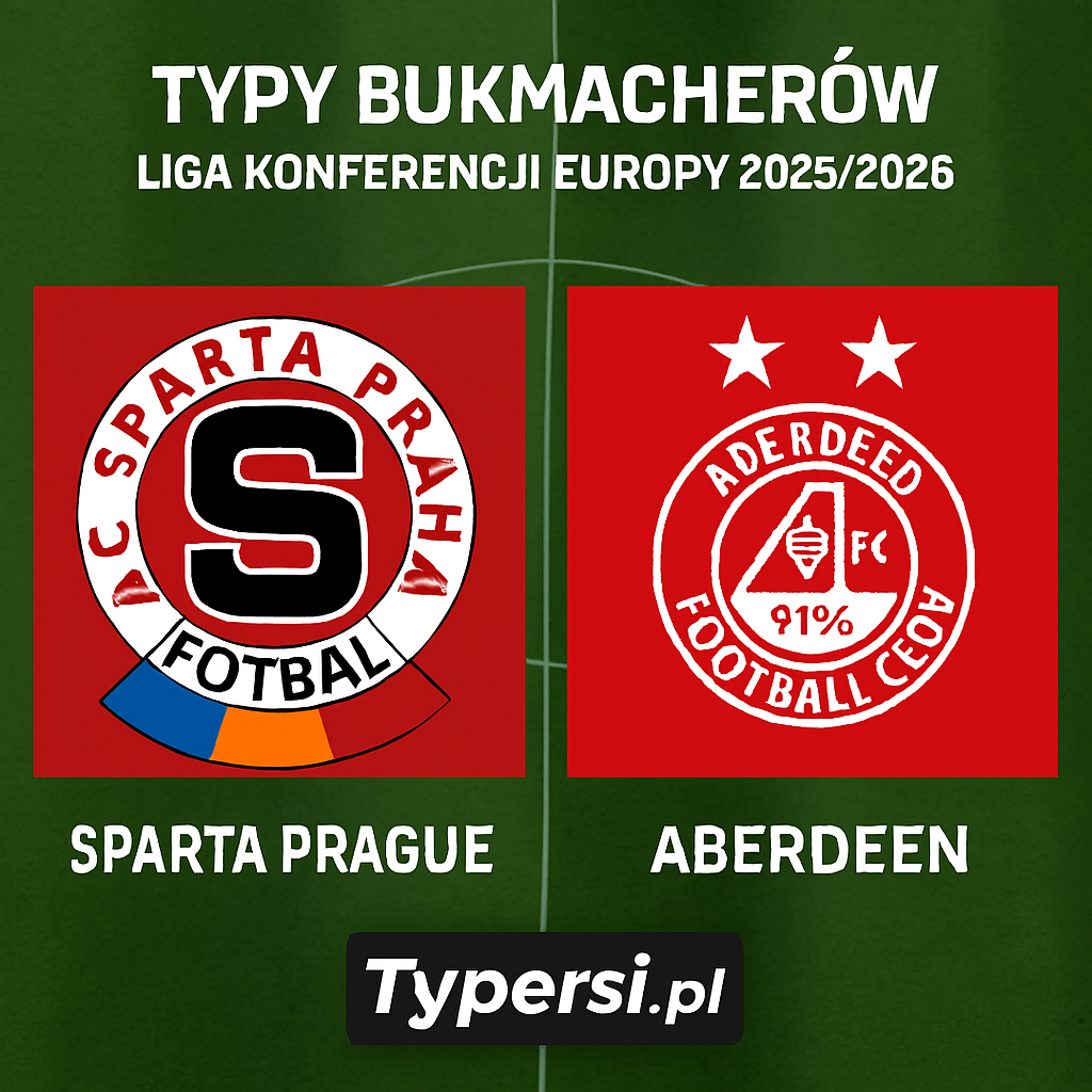 Typy bukmacherów Liga Konferencji Europy 2025/2026: Sparta Prague vs Aberdeen - 6 kolejka