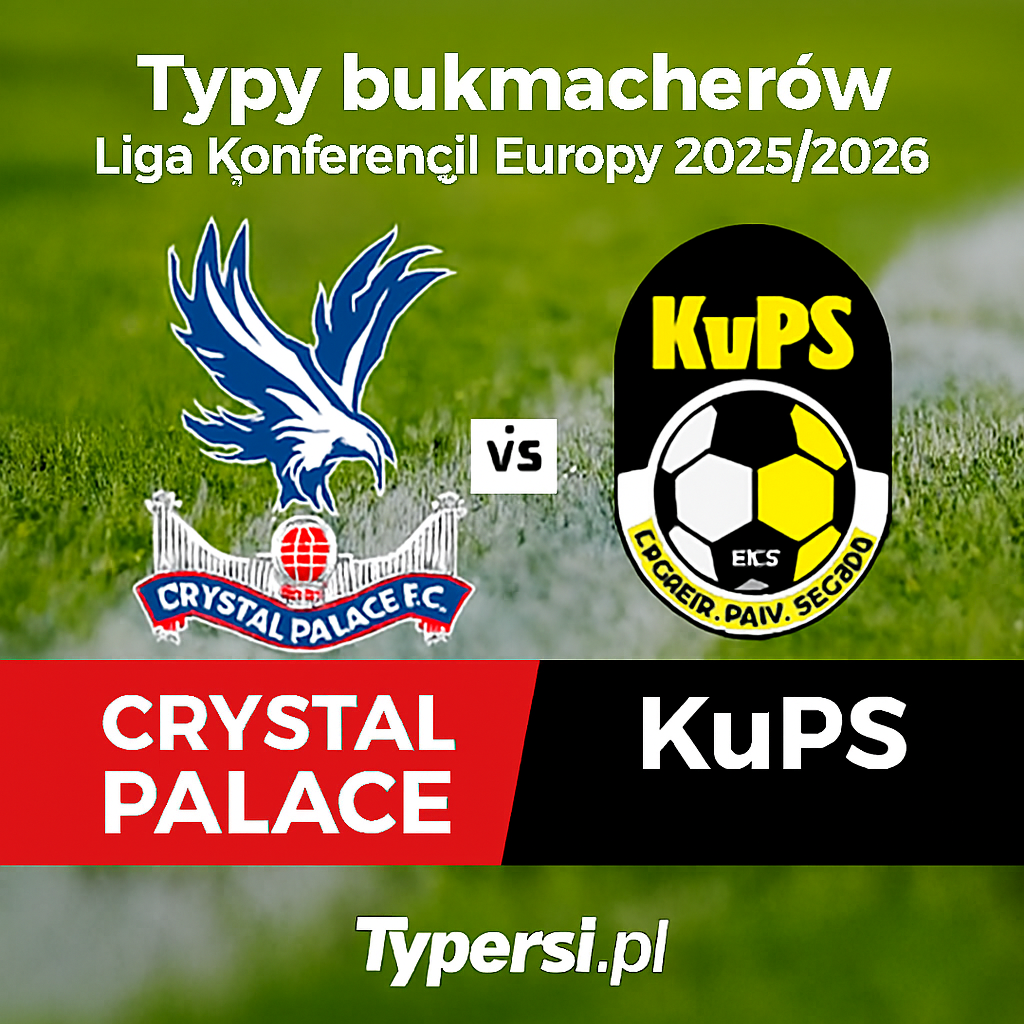 Typy bukmacherów Liga Konferencji Europy 2025/2026: Crystal Palace vs KuPS - 6 kolejka