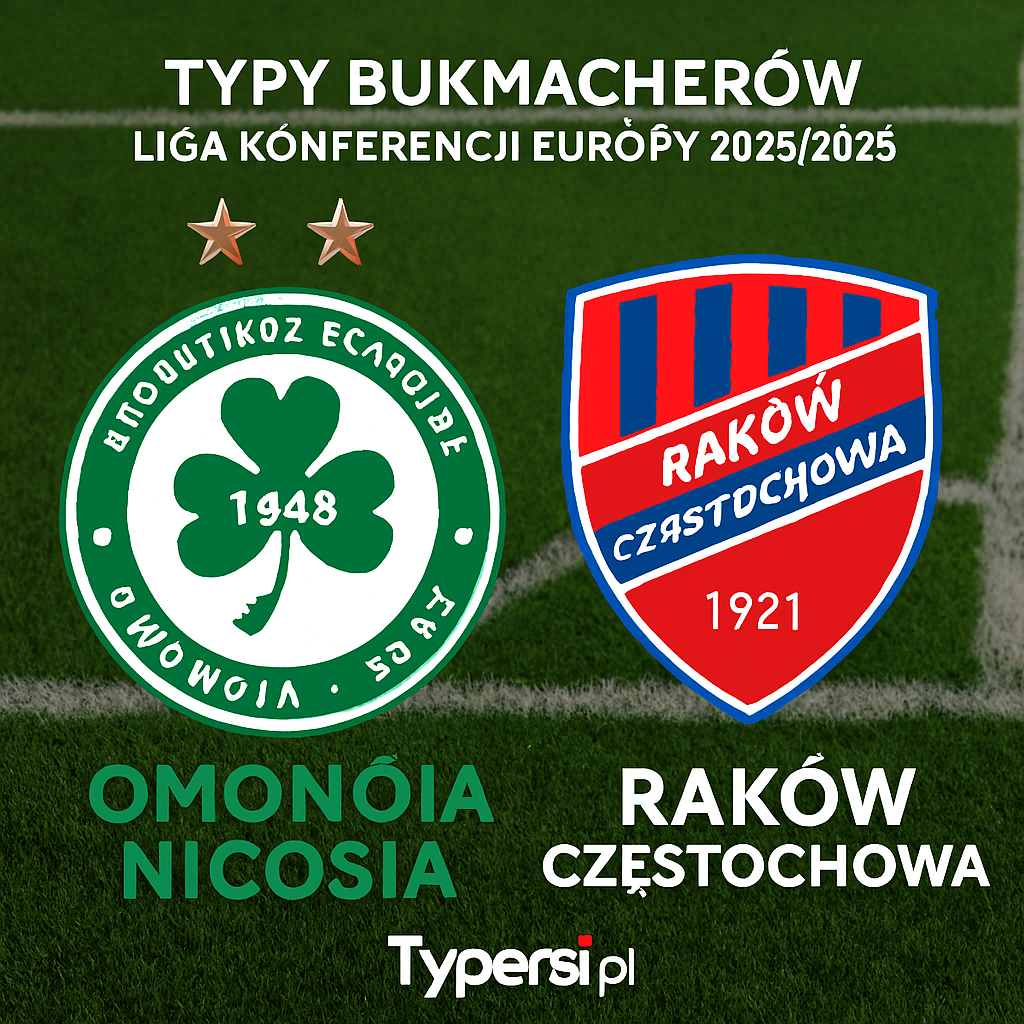 Typy bukmacherów Liga Konferencji Europy 2025/2026: Omonia Nicosia vs Raków Częstochowa - 6 kolejka