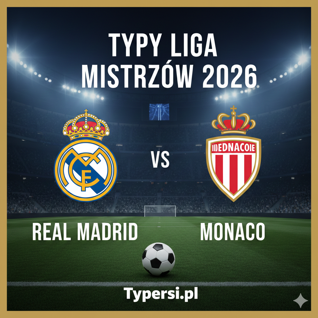 Typy Liga Mistrzów 2026 : Real Madrid vs Monaco - 7 kolejka
