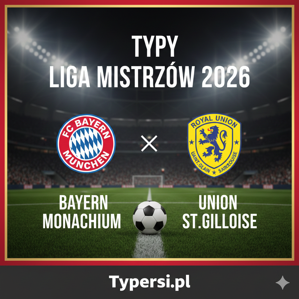 Typy Liga Mistrzów 2026 : Bayern Monachium vs Union St.Gilloise - 7 kolejka