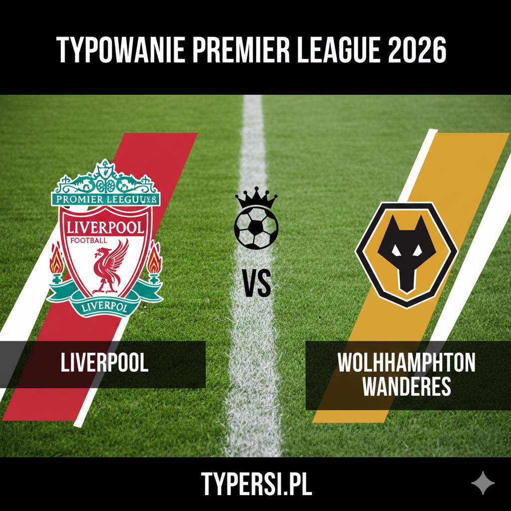 Typowanie Premier League 2026 : Liverpool vs Wolverhampton Wanderers - 18 kolejka