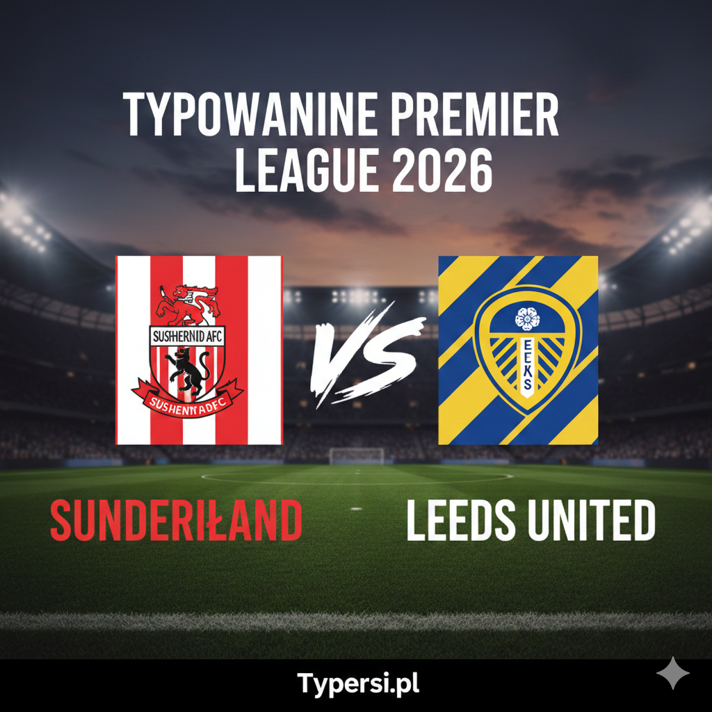 Typowanie Premier League 2026 : Sunderland vs Leeds United - 18 kolejka