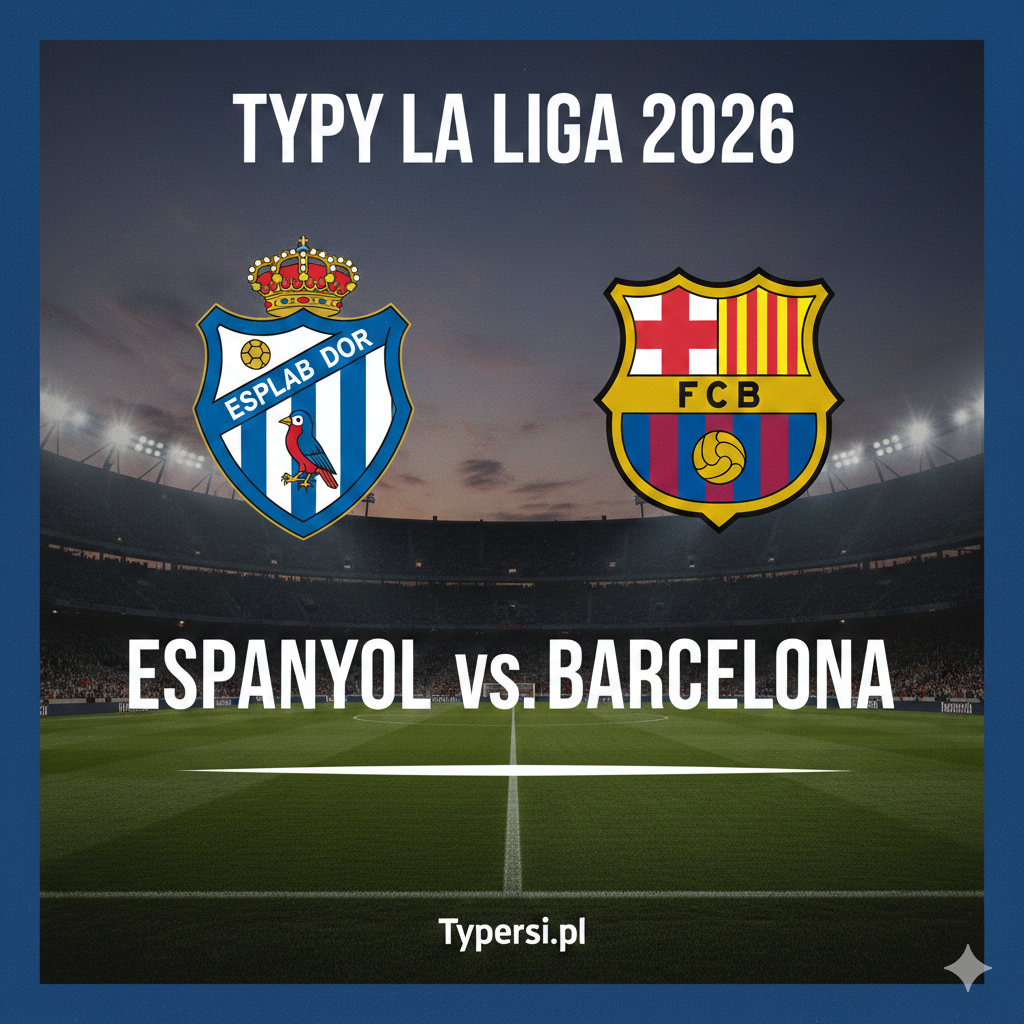 Typowanie La Liga 2026 : Espanyol vs Barcelona - 19 kolejka