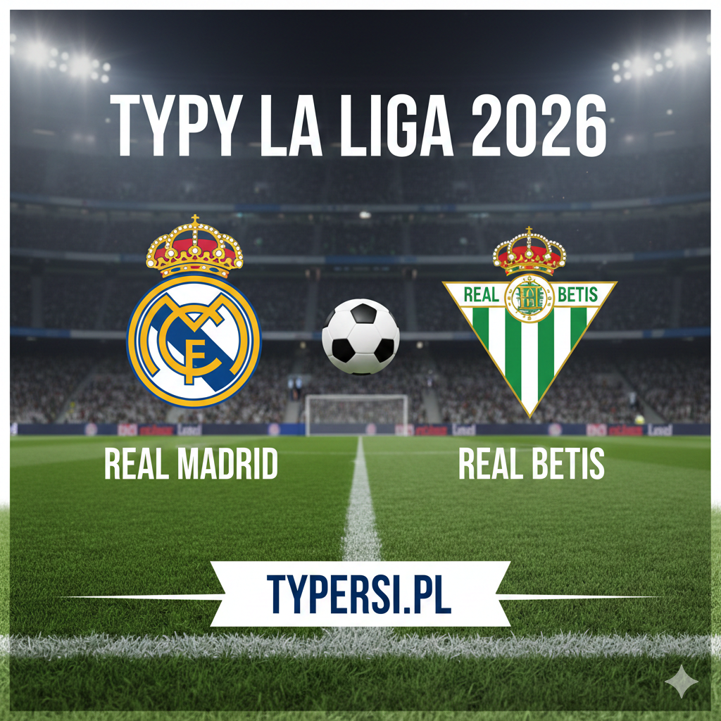Typowanie La Liga 2026 : Real Madrid vs Real Betis - 19 kolejka