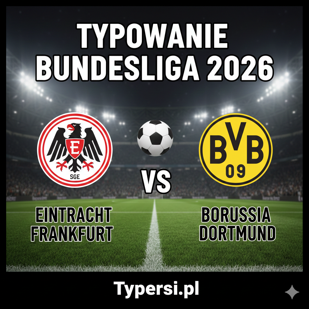 Typowanie Bundesliga 2026 : Eintracht Frankfurt vs Borussia Dortmund - 16 kolejka