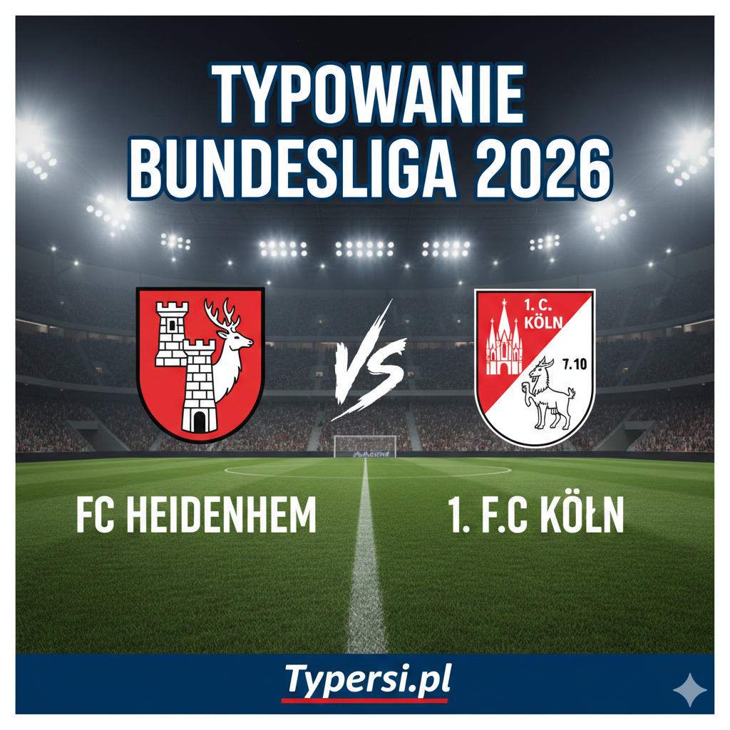 Typowanie Bundesliga 2026 : FC Heidenheim vs FC Koeln - 16 kolejka