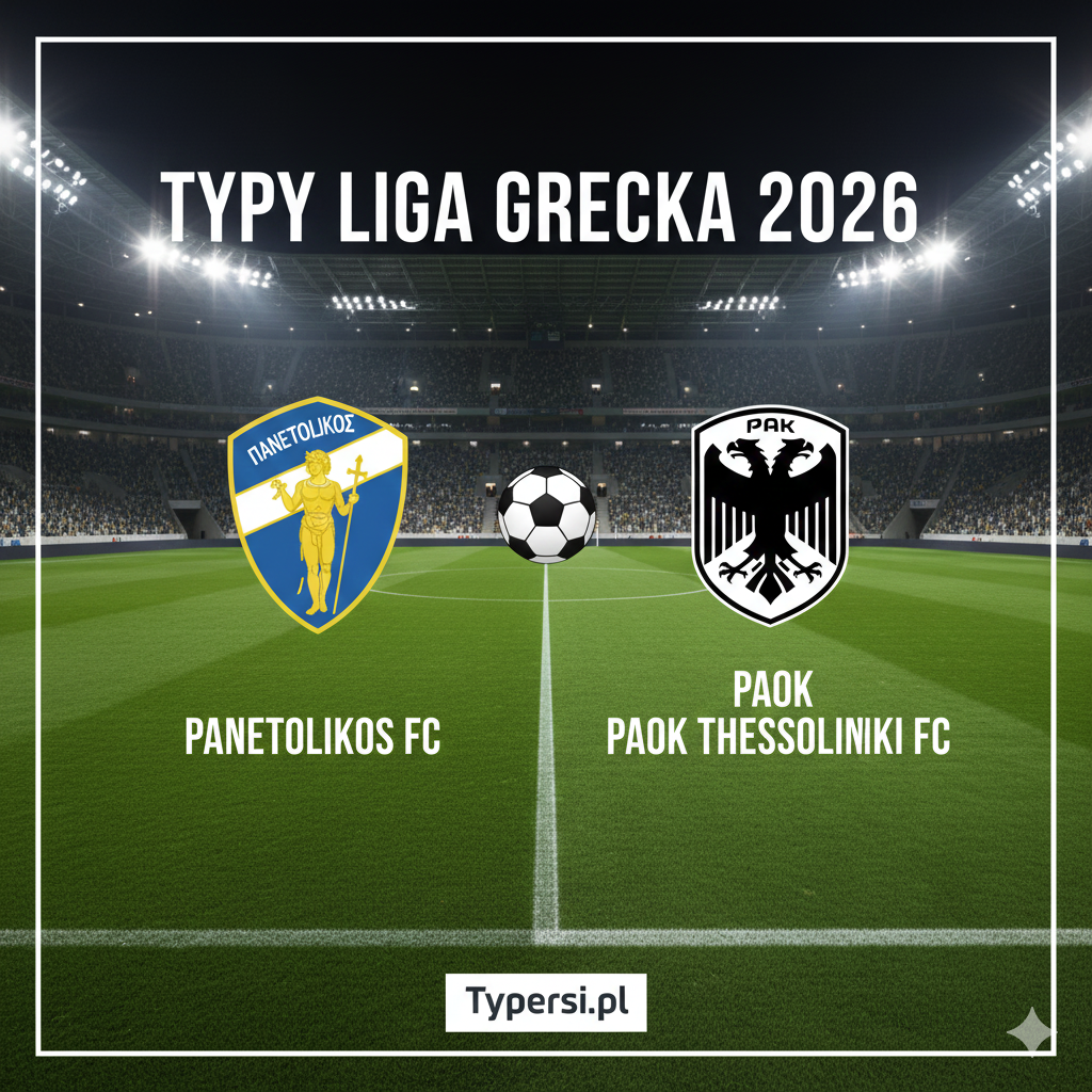 Typy bukmacherskie Liga Grecka 2026 : Panetolikos vs PAOK Thessaloniki FC - 16 kolejka