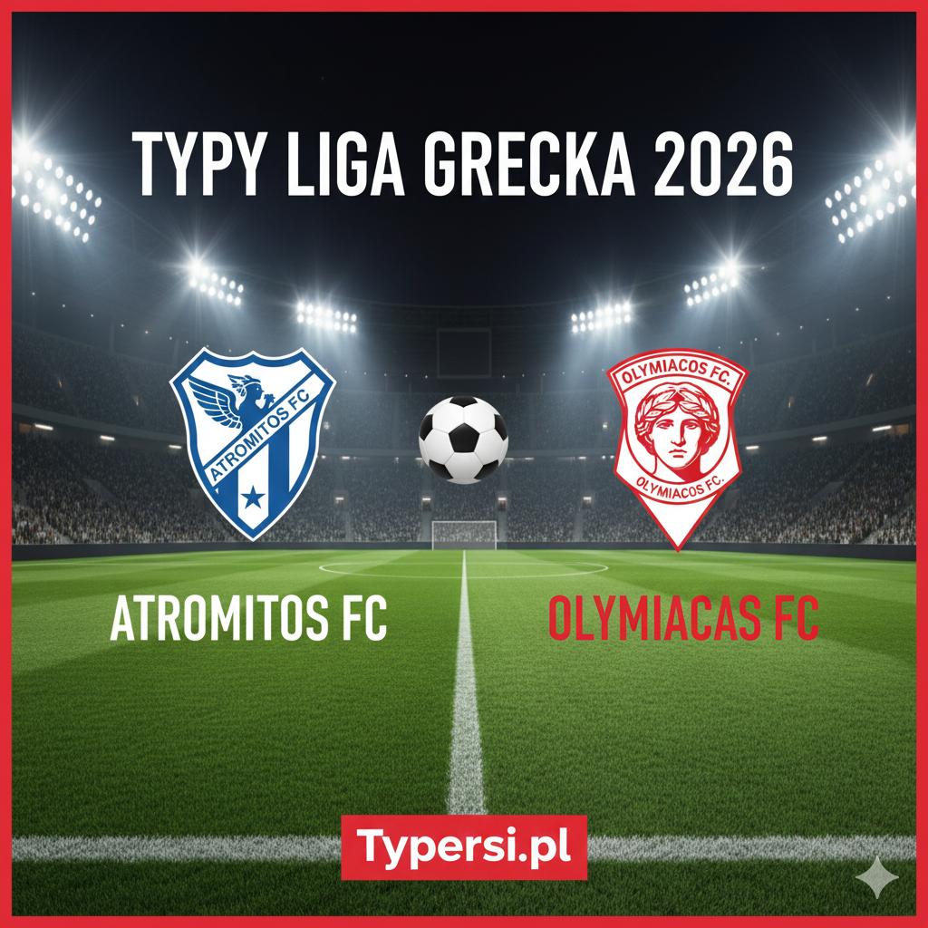 Typy bukmacherskie Liga Grecka 2026 : Atromitos vs Olympiacos - 16 kolejka