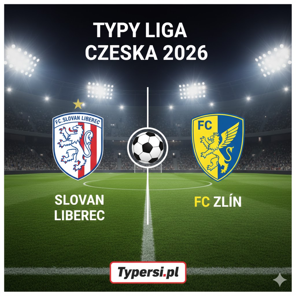 Typy Bukmacherskie Liga Czeska 2026 : Slovan Liberec vs FC Zlin - 20 kolejka