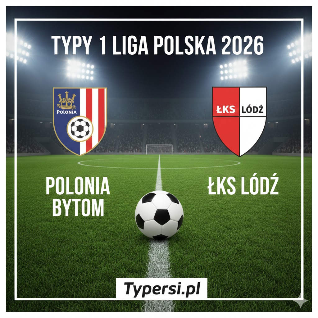 Typy 1 liga polska 2026 : Polonia Bytom vs ŁKS Łódź - 20 kolejka
