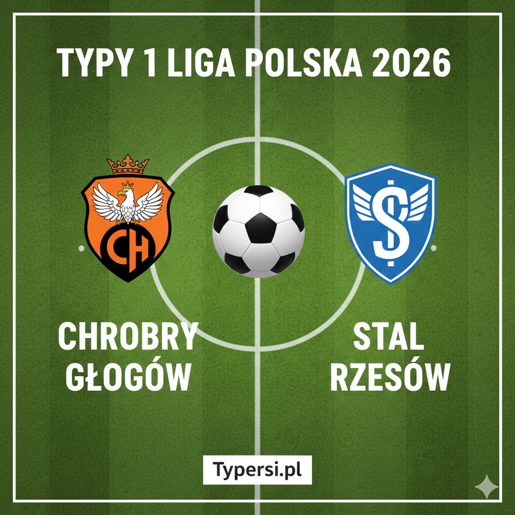 Typy 1 liga polska 2026 : Chrobry Głogów vs Stal Rzeszów - 20 kolejka