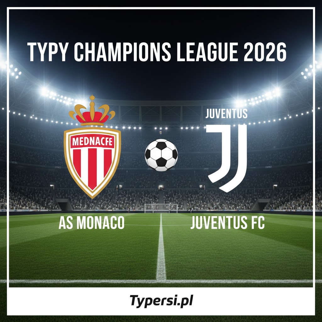 Typy Liga Mistrzów 2026 : Monaco vs Juventus - 8 kolejka
