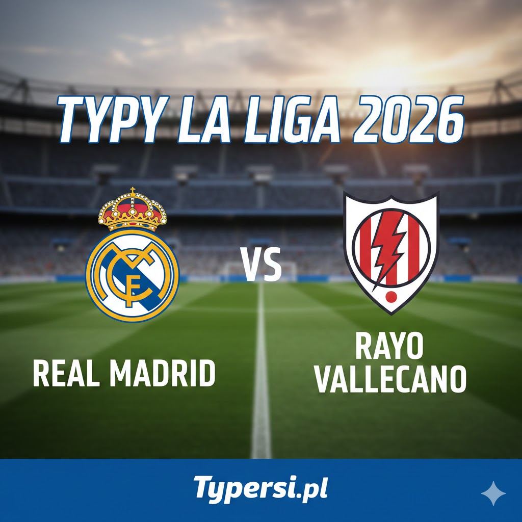 Typy Bukmacherskie La Liga 2026 : Real Madrid vs Rayo Vallecano - 22 kolejka
