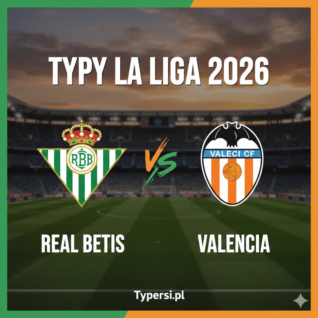 Typy Bukmacherskie La Liga 2026 : Real Betis vs Valencia - 22 kolejka