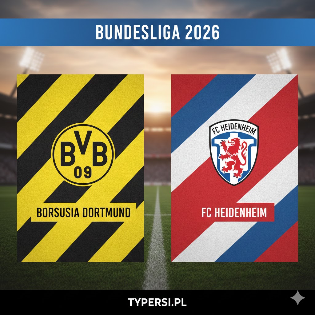 Typy Bukmacherskie Bundesliga 2026 : Borussia Dortmund vs FC Heidenheim - 20 kolejka