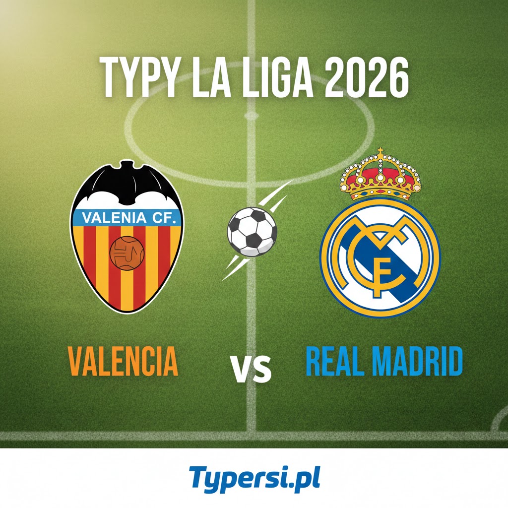 Typy Bukmacherów La Liga  2026 : Valencia vs Real Madrid - 24 kolejka