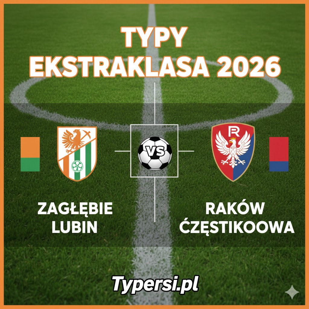 Typy Ekstraklasa 2026 : Zagłębie Lubin vs Raków Częstochowa - 21 kolejka