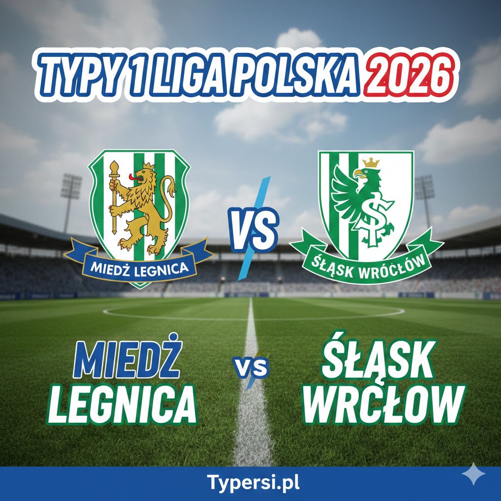 Typy 1 liga polska 2026 : Miedź Legnica vs Śląsk Wrocław - 21 kolejka