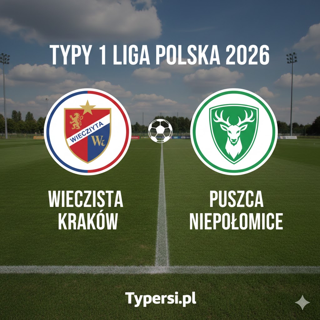 Typy 1 liga polska 2026 : Wieczysta Krakow vs Puszcza Niepołomice - 21 kolejka