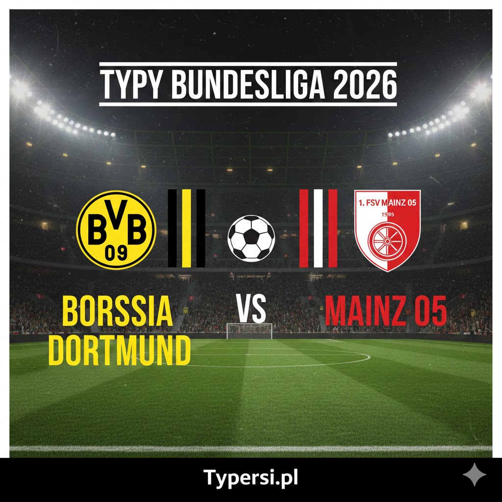 Typy Bundesliga 2026 : Borussia Dortmund vs Mainz 05 - 22 kolejka